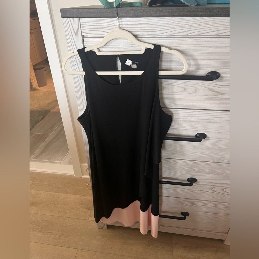 Tommy Hilfiger Black & Blush Sleeveless Layered Dress